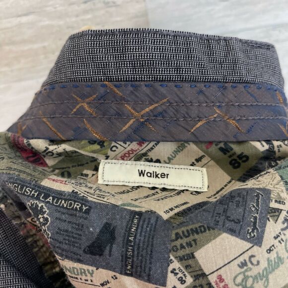 English Laundry Walker Pants Gray Patterned 5 Pocket Slim Leg Casual Mens 32x32 - Picture 9 of 10